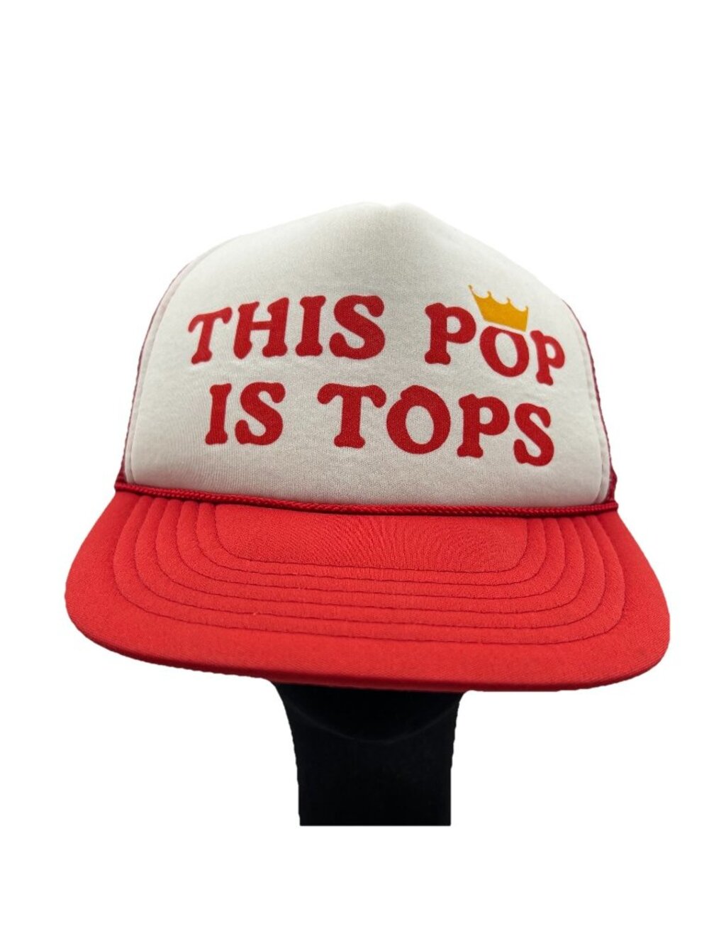 This Pop Is Tops Vintage Trucker Snapback Hat Cap Father's Day Dad Retro 80's